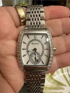 Bulova Classic C876813 Ladies Diamond Mother of Pearl Stainless Steel Watch